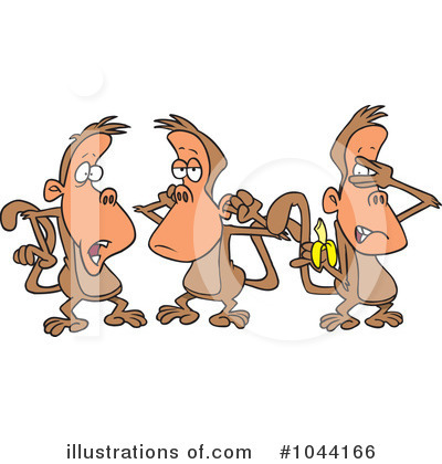Royalty-Free (RF) Monkeys Clipart Illustration by toonaday - Stock Sample #1044166