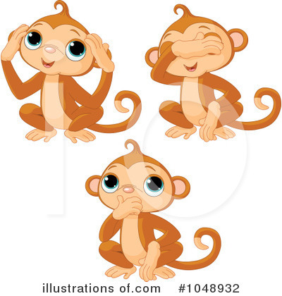 Royalty-Free (RF) Monkeys Clipart Illustration by Pushkin - Stock Sample #1048932