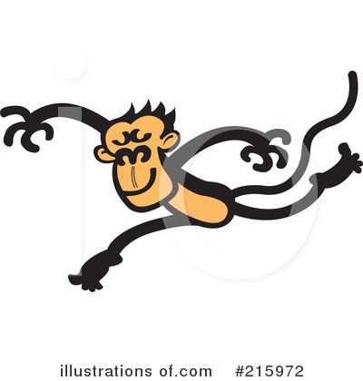 Royalty-Free (RF) Monkeys Clipart Illustration by Zooco - Stock Sample #215972