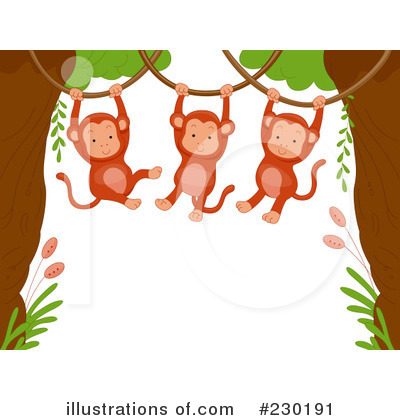 Royalty-Free (RF) Monkeys Clipart Illustration by BNP Design Studio - Stock Sample #230191