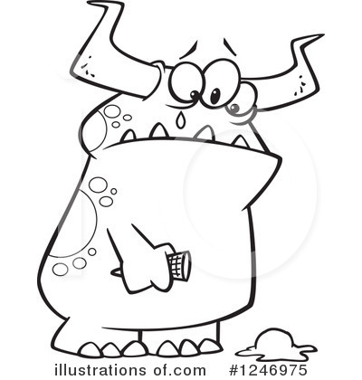 Royalty-Free (RF) Monster Clipart Illustration by toonaday - Stock Sample #1246975