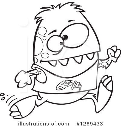Royalty-Free (RF) Monster Clipart Illustration by toonaday - Stock Sample #1269433