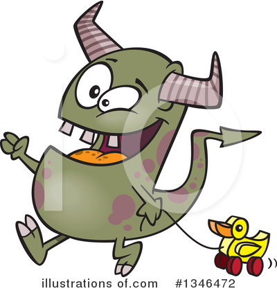 Royalty-Free (RF) Monster Clipart Illustration by toonaday - Stock Sample #1346472