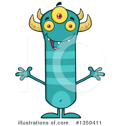 Royalty-Free (RF) Monster Clipart Illustration by Hit Toon - Stock Sample #1350411