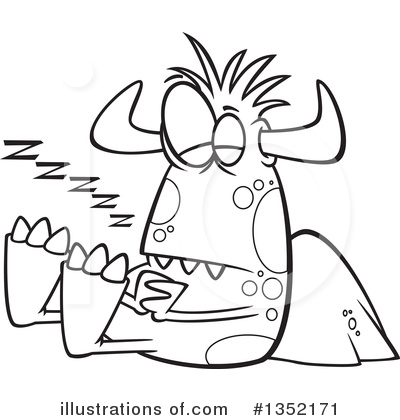 Royalty-Free (RF) Monster Clipart Illustration by toonaday - Stock Sample #1352171