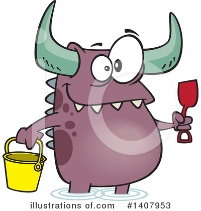 Royalty-Free (RF) Monster Clipart Illustration by toonaday - Stock Sample #1407953