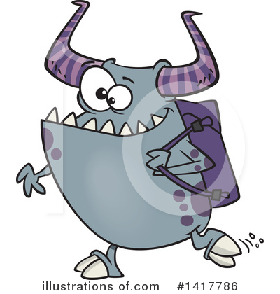 Royalty-Free (RF) Monster Clipart Illustration by toonaday - Stock Sample #1417786