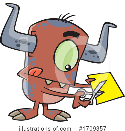 Royalty-Free (RF) Monster Clipart Illustration by toonaday - Stock Sample #1709357