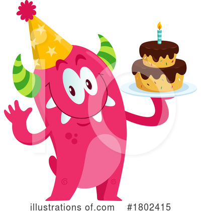 Royalty-Free (RF) Monster Clipart Illustration by Hit Toon - Stock Sample #1802415