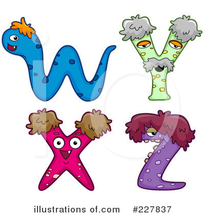 Royalty-Free (RF) Monster Letters Clipart Illustration by BNP Design Studio - Stock Sample #227837