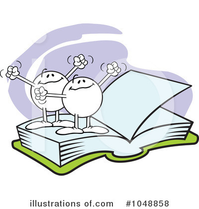 Reading Clipart #1048858 by Johnny Sajem