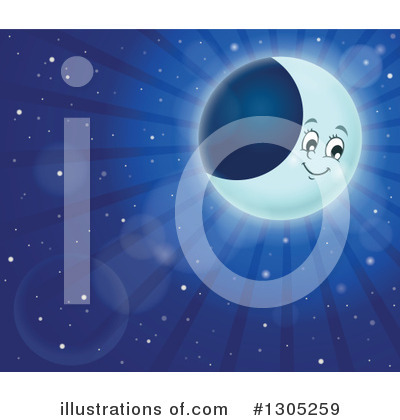 Royalty-Free (RF) Moon Clipart Illustration by visekart - Stock Sample #1305259