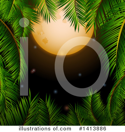 Palm Trees Clipart #1413886 by elaineitalia