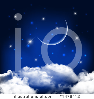 Royalty-Free (RF) Moon Clipart Illustration by KJ Pargeter - Stock Sample #1478412