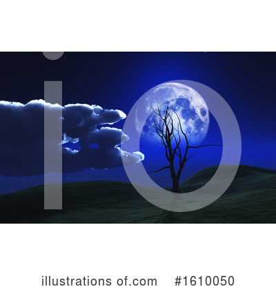 Royalty-Free (RF) Moon Clipart Illustration by KJ Pargeter - Stock Sample #1610050