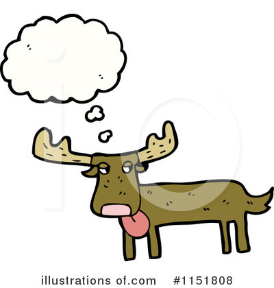 Royalty-Free (RF) Moose Clipart Illustration by lineartestpilot - Stock Sample #1151808