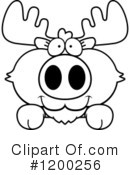 Moose Clipart #1200256 by Cory Thoman