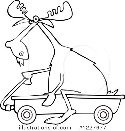 Royalty-Free (RF) Moose Clipart Illustration by djart - Stock Sample #1227677