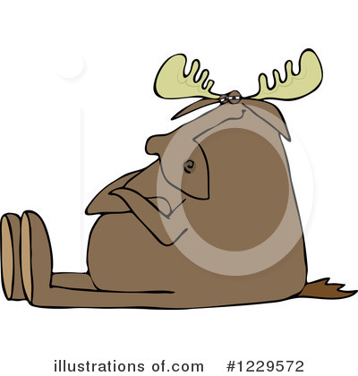 Royalty-Free (RF) Moose Clipart Illustration by djart - Stock Sample #1229572