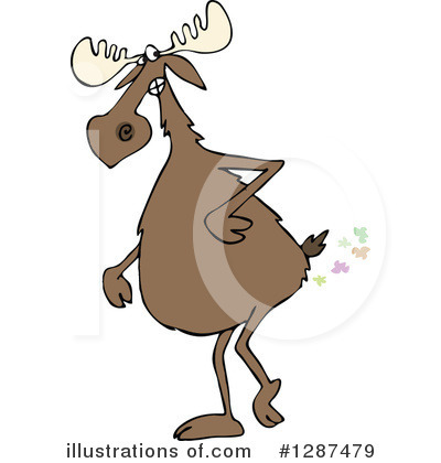 Royalty-Free (RF) Moose Clipart Illustration by djart - Stock Sample #1287479