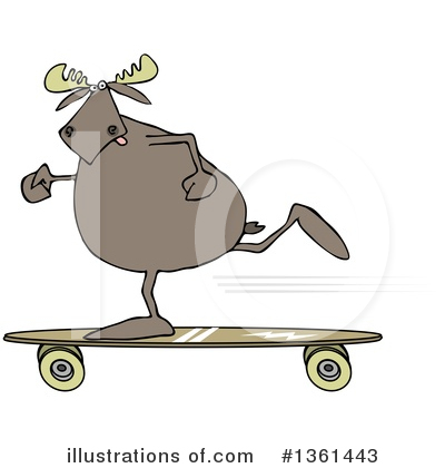 Royalty-Free (RF) Moose Clipart Illustration by djart - Stock Sample #1361443