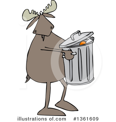 Royalty-Free (RF) Moose Clipart Illustration by djart - Stock Sample #1361609