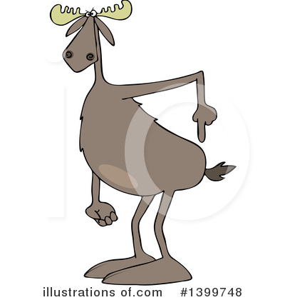 Royalty-Free (RF) Moose Clipart Illustration by djart - Stock Sample #1399748