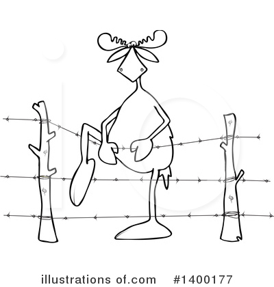 Royalty-Free (RF) Moose Clipart Illustration by djart - Stock Sample #1400177