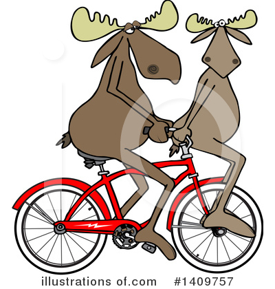Royalty-Free (RF) Moose Clipart Illustration by djart - Stock Sample #1409757