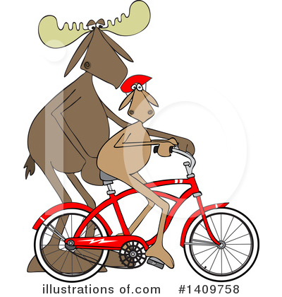 Royalty-Free (RF) Moose Clipart Illustration by djart - Stock Sample #1409758