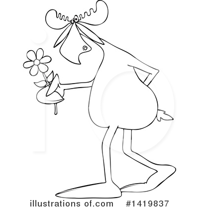 Royalty-Free (RF) Moose Clipart Illustration by djart - Stock Sample #1419837
