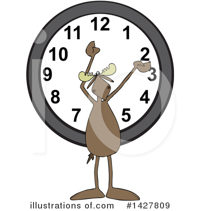Royalty-Free (RF) Moose Clipart Illustration by djart - Stock Sample #1427809