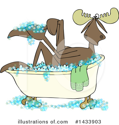 Royalty-Free (RF) Moose Clipart Illustration by djart - Stock Sample #1433903