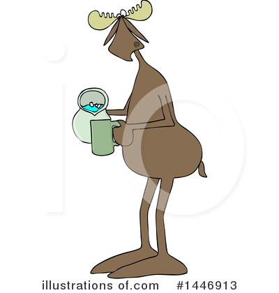 Royalty-Free (RF) Moose Clipart Illustration by djart - Stock Sample #1446913