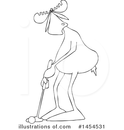 Royalty-Free (RF) Moose Clipart Illustration by djart - Stock Sample #1454531