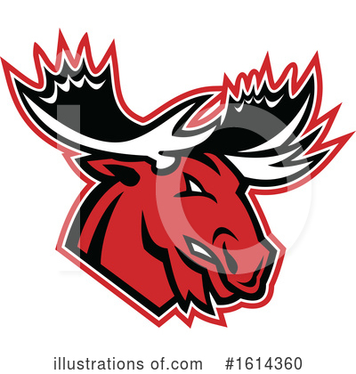 Royalty-Free (RF) Moose Clipart Illustration by patrimonio - Stock Sample #1614360
