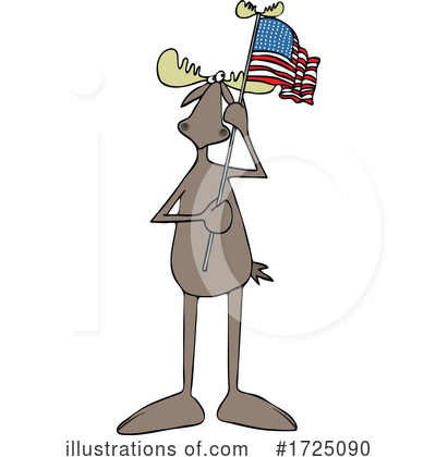 Royalty-Free (RF) Moose Clipart Illustration by djart - Stock Sample #1725090