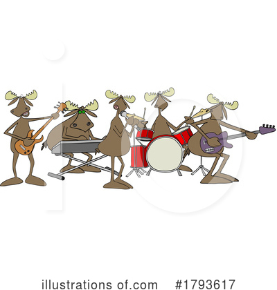 Royalty-Free (RF) Moose Clipart Illustration by djart - Stock Sample #1793617