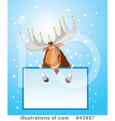 Royalty-Free (RF) Moose Clipart Illustration by Pushkin - Stock Sample #43997