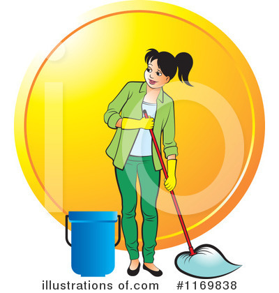 Royalty-Free (RF) Mopping Clipart Illustration by Lal Perera - Stock Sample #1169838