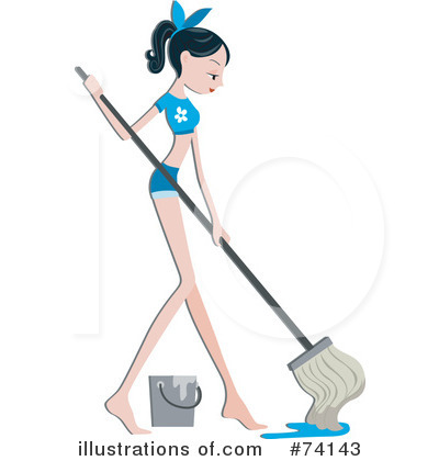 Royalty-Free (RF) Mopping Clipart Illustration by BNP Design Studio - Stock Sample #74143