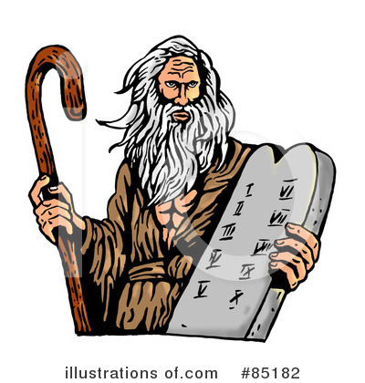 Royalty-Free (RF) Moses Clipart Illustration by patrimonio - Stock Sample #85182