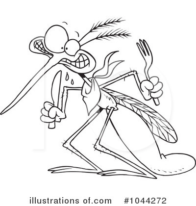 Royalty-Free (RF) Mosquito Clipart Illustration by toonaday - Stock Sample #1044272
