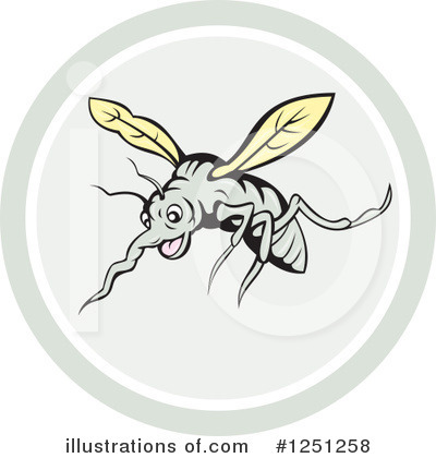 Royalty-Free (RF) Mosquito Clipart Illustration by patrimonio - Stock Sample #1251258