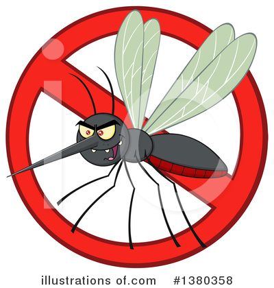 Royalty-Free (RF) Mosquito Clipart Illustration by Hit Toon - Stock Sample #1380358