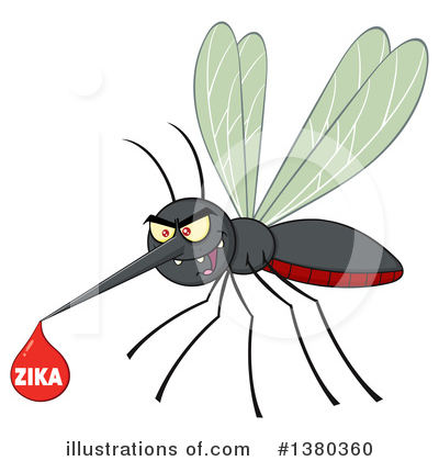 Royalty-Free (RF) Mosquito Clipart Illustration by Hit Toon - Stock Sample #1380360
