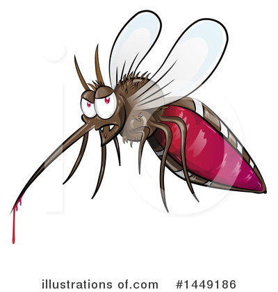 Royalty-Free (RF) Mosquito Clipart Illustration by Domenico Condello - Stock Sample #1449186