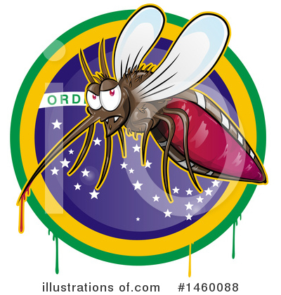 Royalty-Free (RF) Mosquito Clipart Illustration by Domenico Condello - Stock Sample #1460088