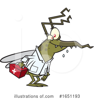Royalty-Free (RF) Mosquito Clipart Illustration by toonaday - Stock Sample #1651193