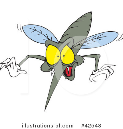 Royalty-Free (RF) Mosquito Clipart Illustration by Dennis Holmes Designs - Stock Sample #42548